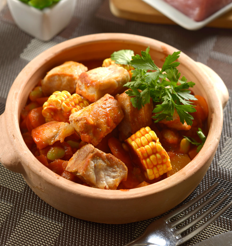 Charquicán con lomo de cerdo?