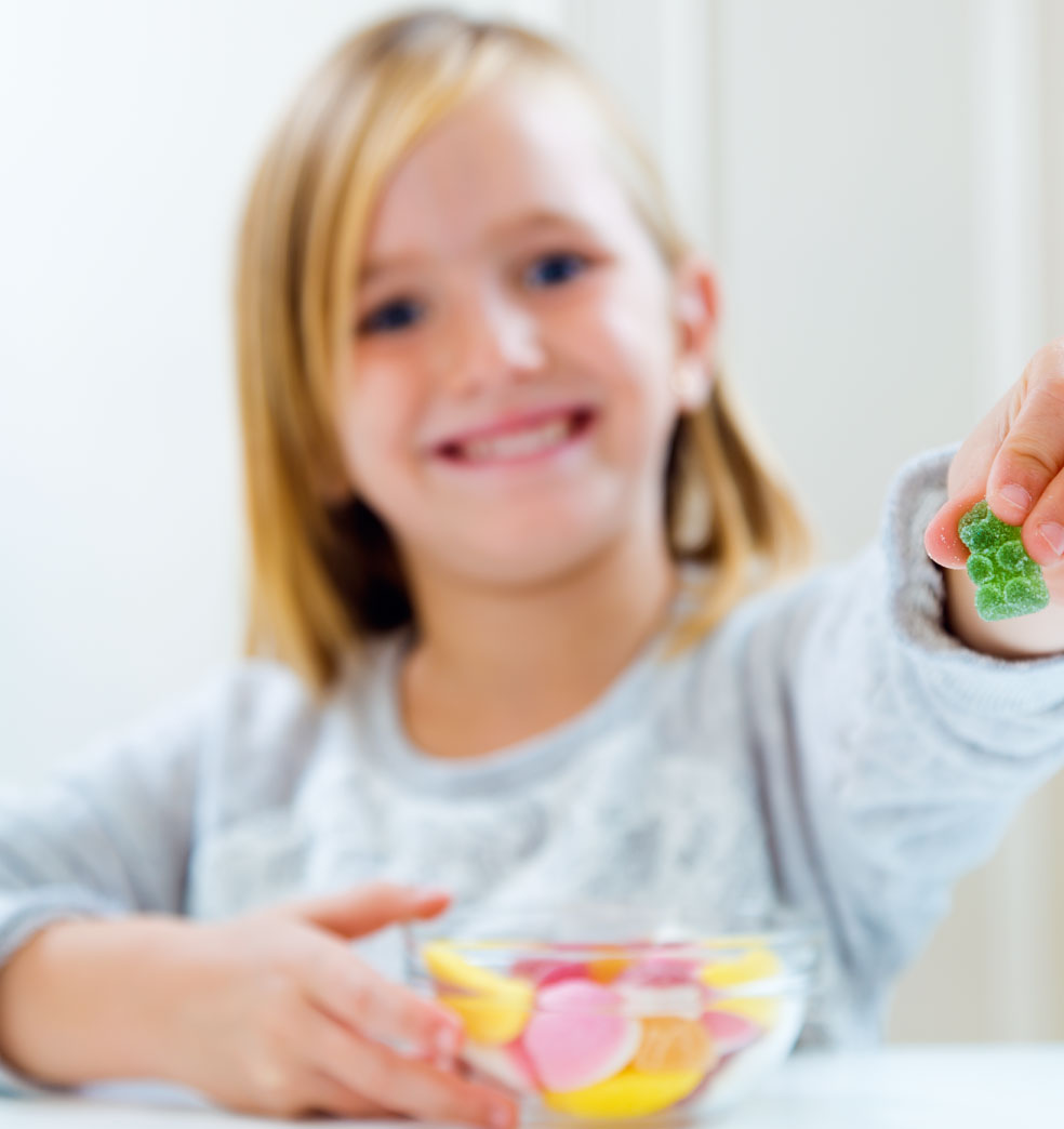 Efecto de los dulces en los niños?
