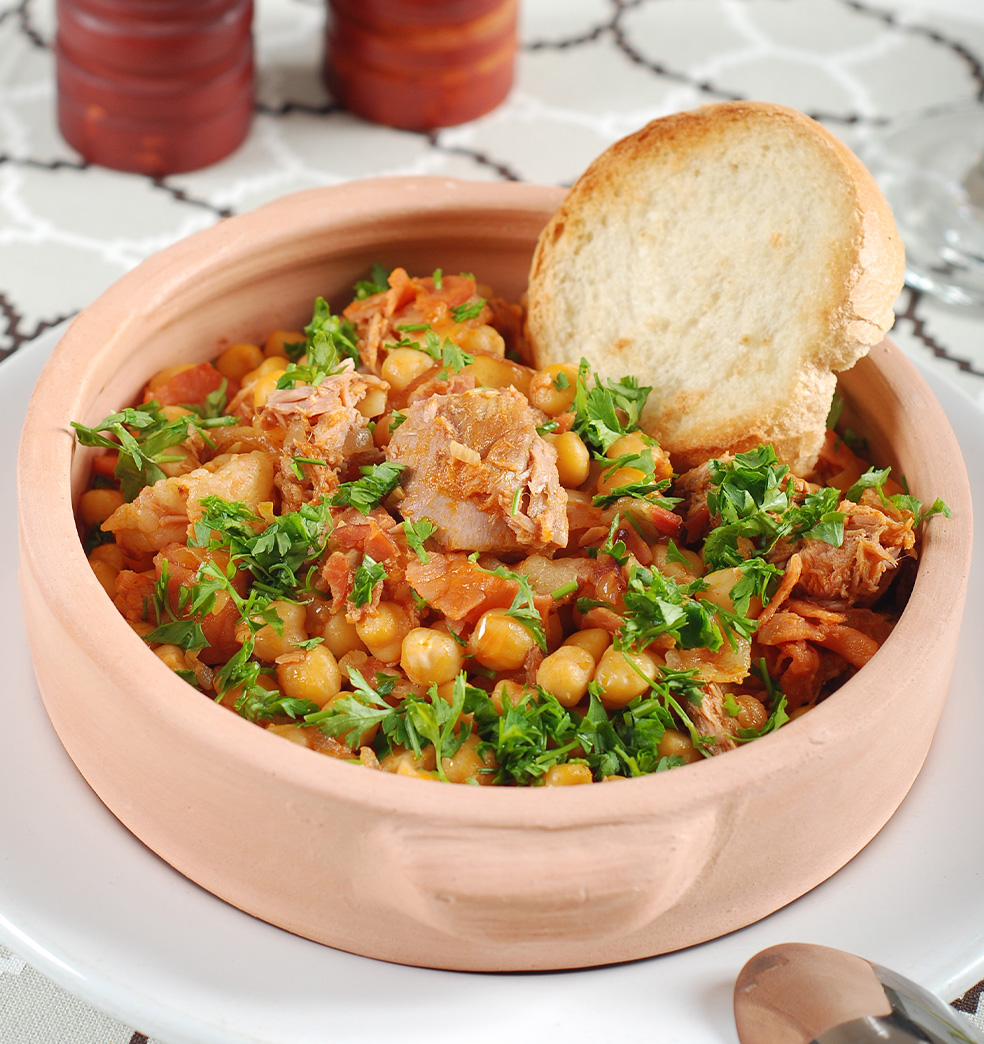 Garbanzos con atun