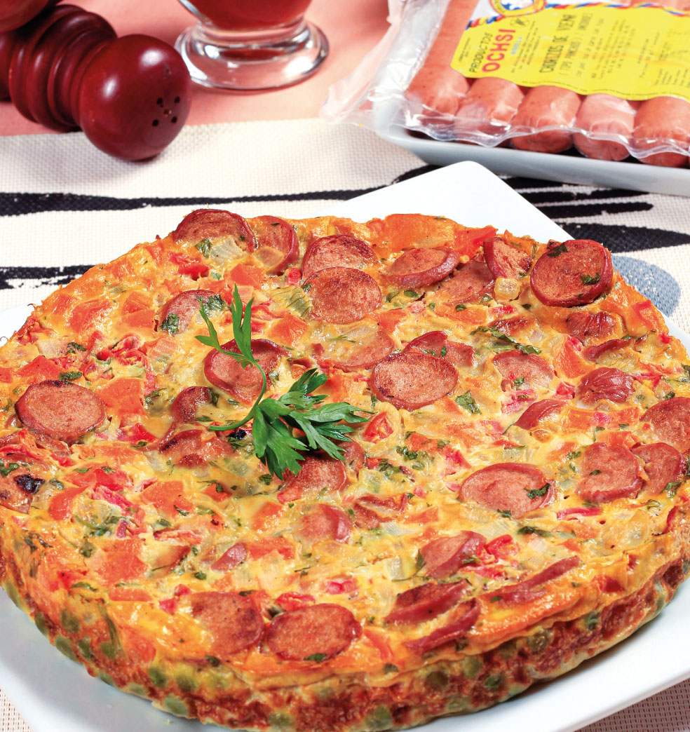 Pastel de chorizos y arvejas?