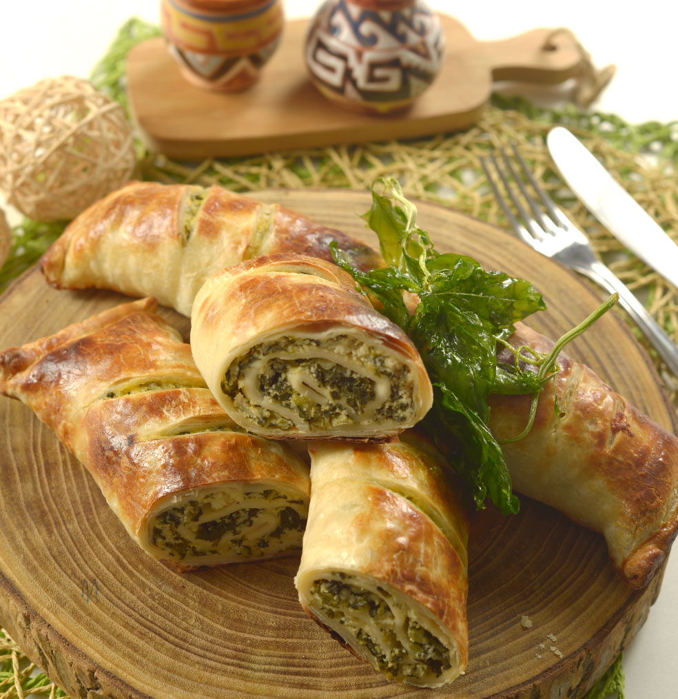 Rollos de acelga y queso