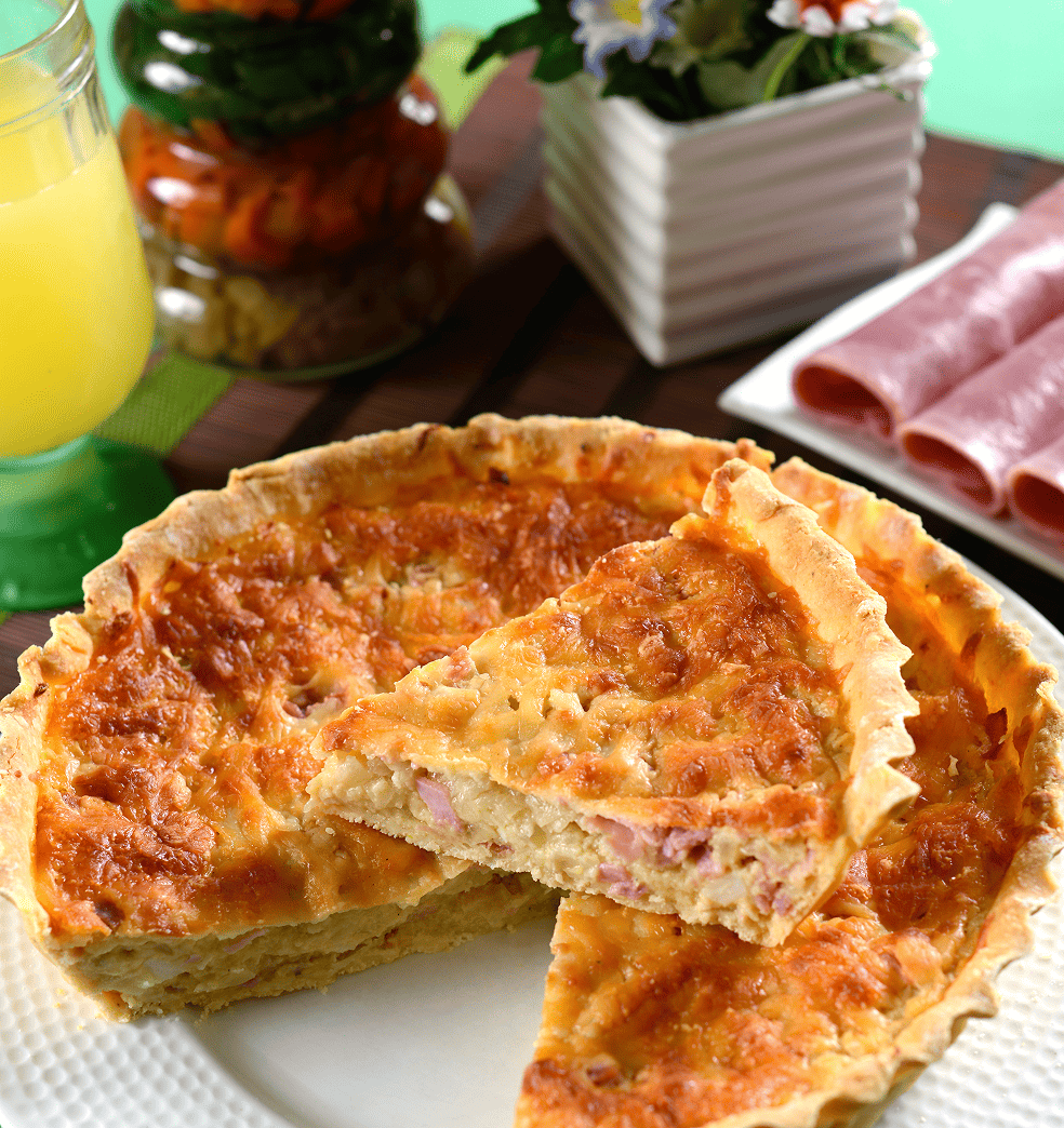 Tarta de cebolla y jamón cocido San blas