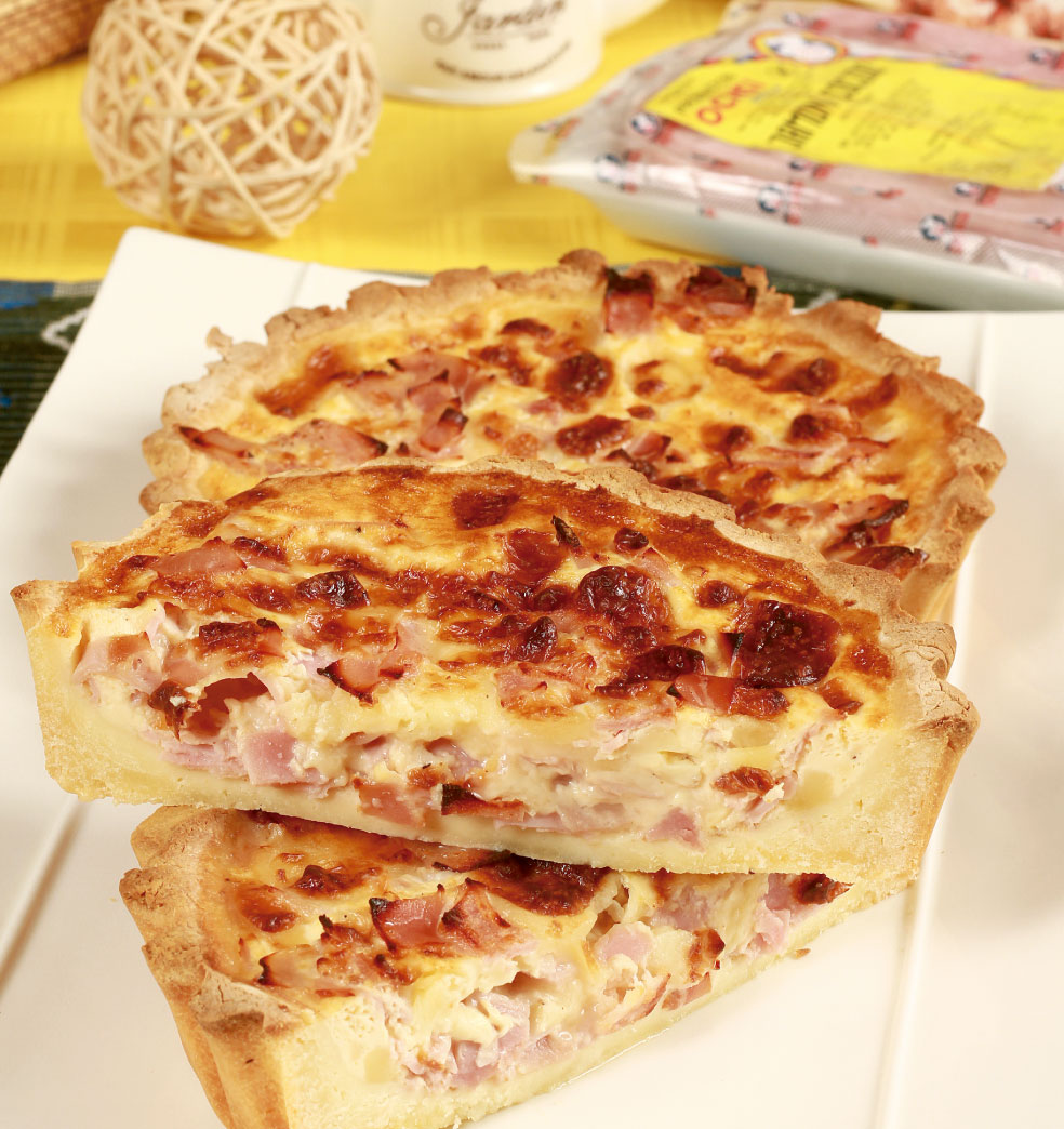 Tarta de jamón y queso